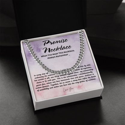 Men's Necklace Gift with Love Message from Girlfriend/Wife