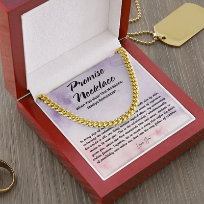 Men's Necklace Gift with Love Message from Girlfriend/Wife