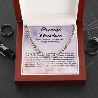 Men's Necklace Gift with Love Message from Girlfriend/Wife
