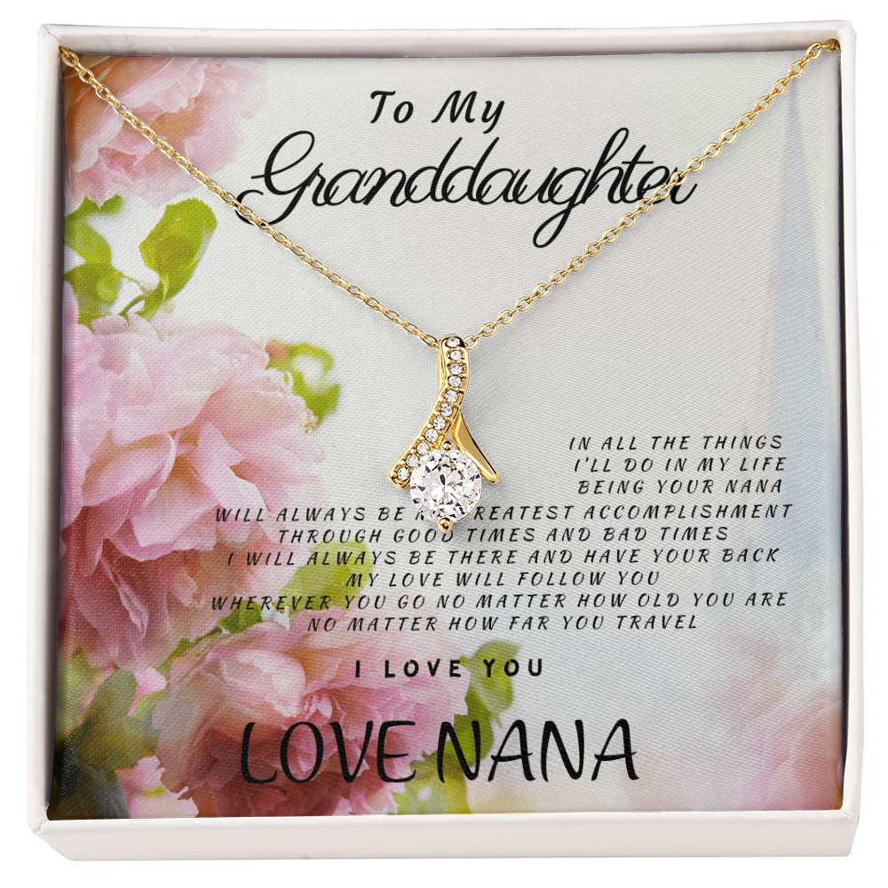 Heartfelt Necklace Gift for Granddaughter from Nana – Meaningful Jewelry with Love Message from Grandma
