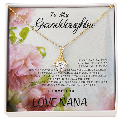 Heartfelt Necklace Gift for Granddaughter from Nana – Meaningful Jewelry with Love Message from Grandma