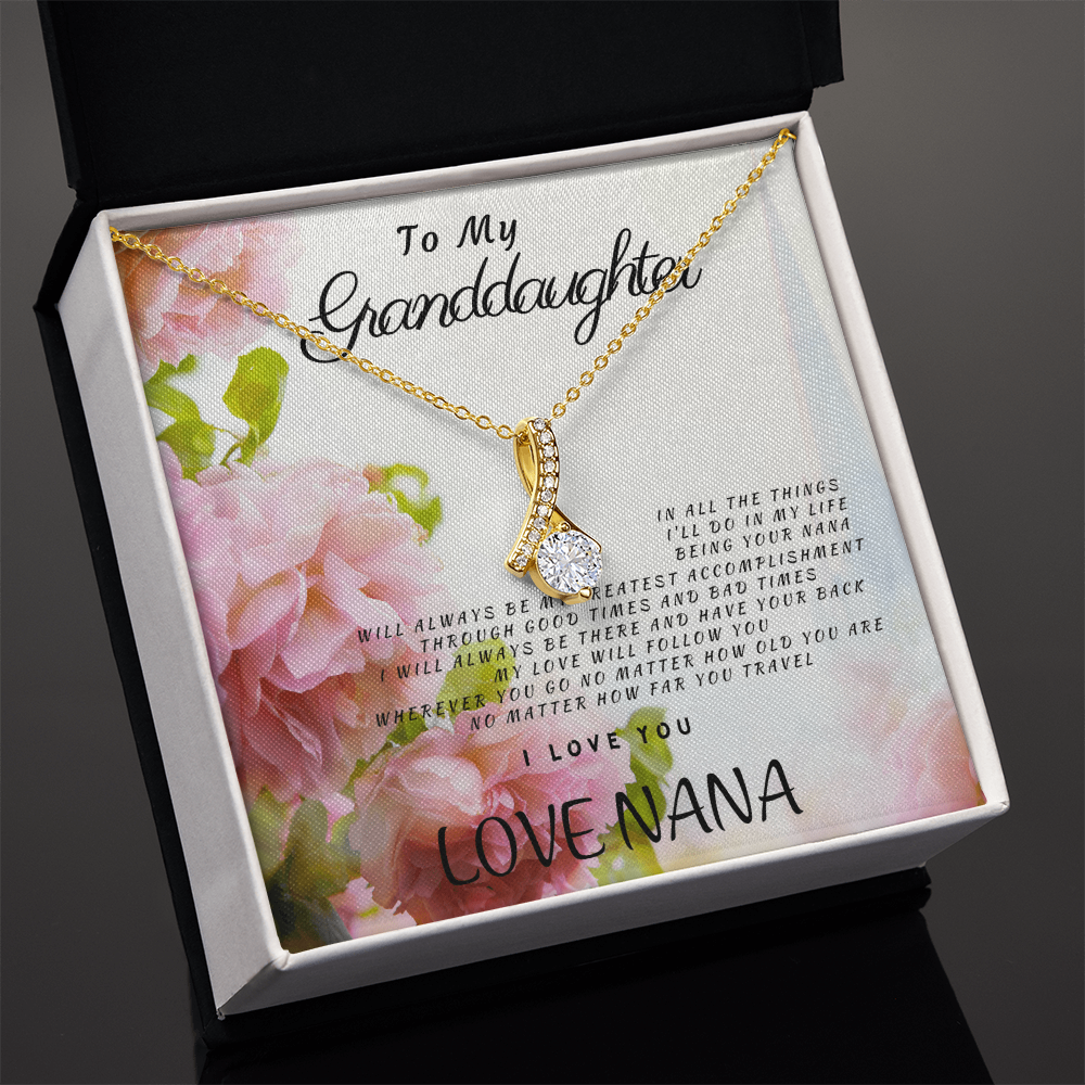 Heartfelt Necklace Gift for Granddaughter from Nana – Meaningful Jewelry with Love Message from Grandma