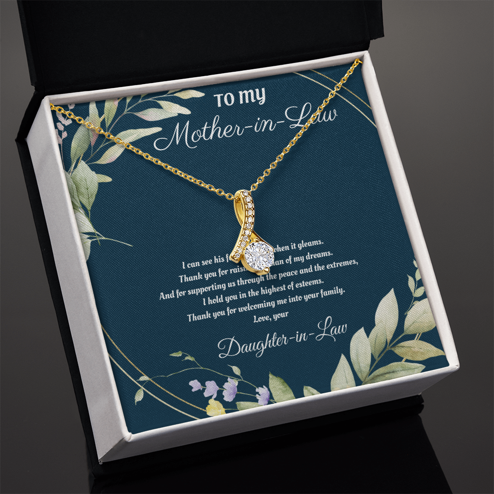 Mother-in-Law Gift from Daughter-in-Law – Sentimental Necklace with Heartfelt Love Message Card