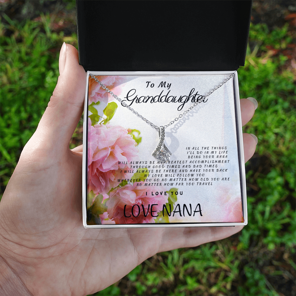 Heartfelt Necklace Gift for Granddaughter from Nana – Meaningful Jewelry with Love Message from Grandma