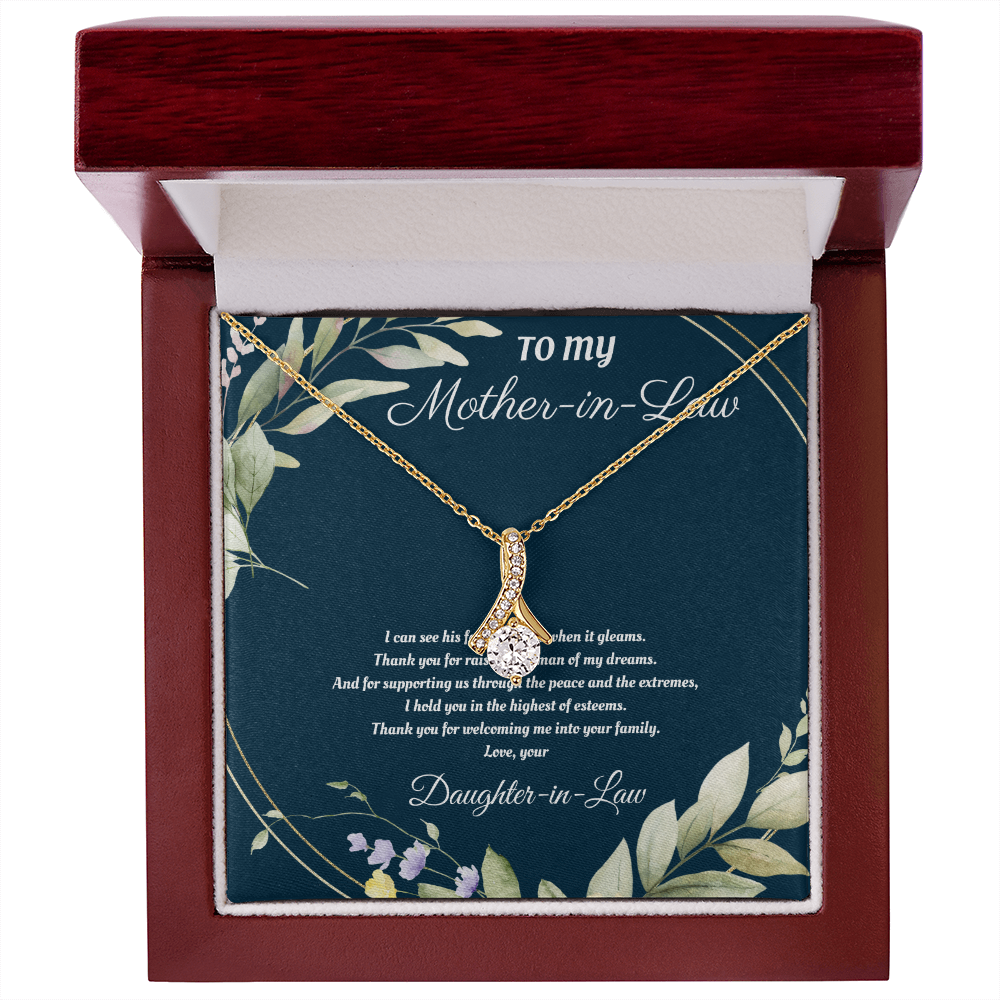 Mother-in-Law Gift from Daughter-in-Law – Sentimental Necklace with Heartfelt Love Message Card