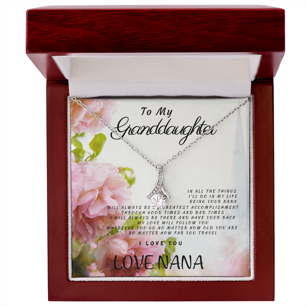 Heartfelt Necklace Gift for Granddaughter from Nana – Meaningful Jewelry with Love Message from Grandma
