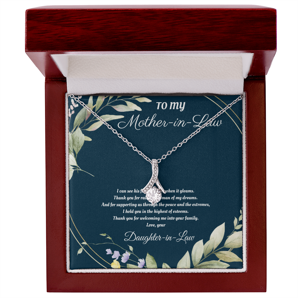 Mother-in-Law Gift from Daughter-in-Law – Sentimental Necklace with Heartfelt Love Message Card