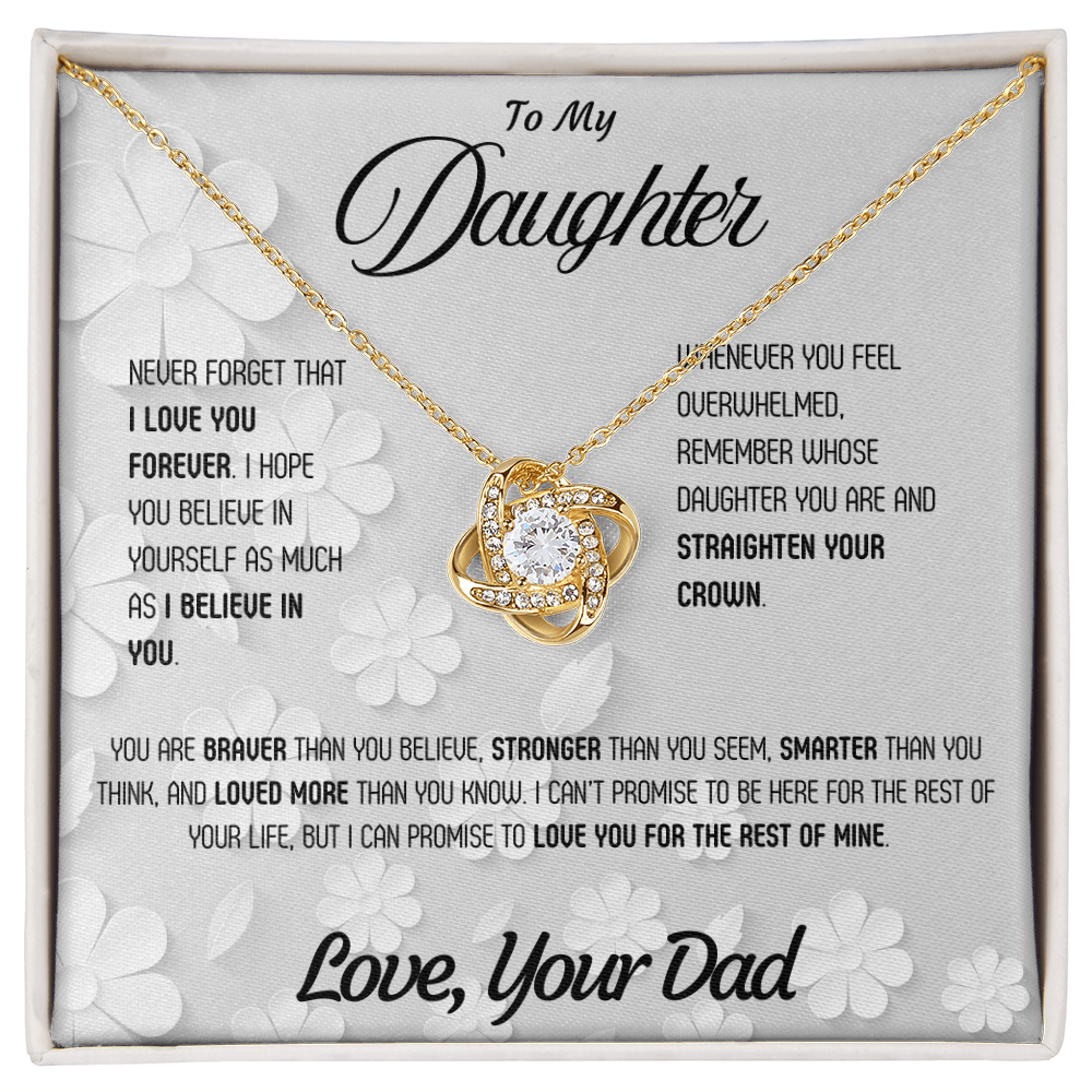 Love Message Necklace for Daughter – Thoughtful Gift from Parents | Birthday, Graduation, or Christmas Jewelry