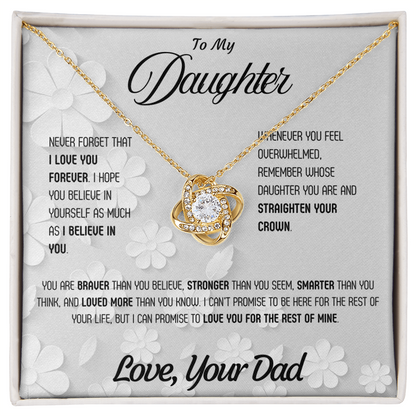 Love Message Necklace for Daughter – Thoughtful Gift from Parents | Birthday, Graduation, or Christmas Jewelry