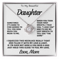 To My Daughter – Love Knot Necklace with Heartfelt Message from Mom