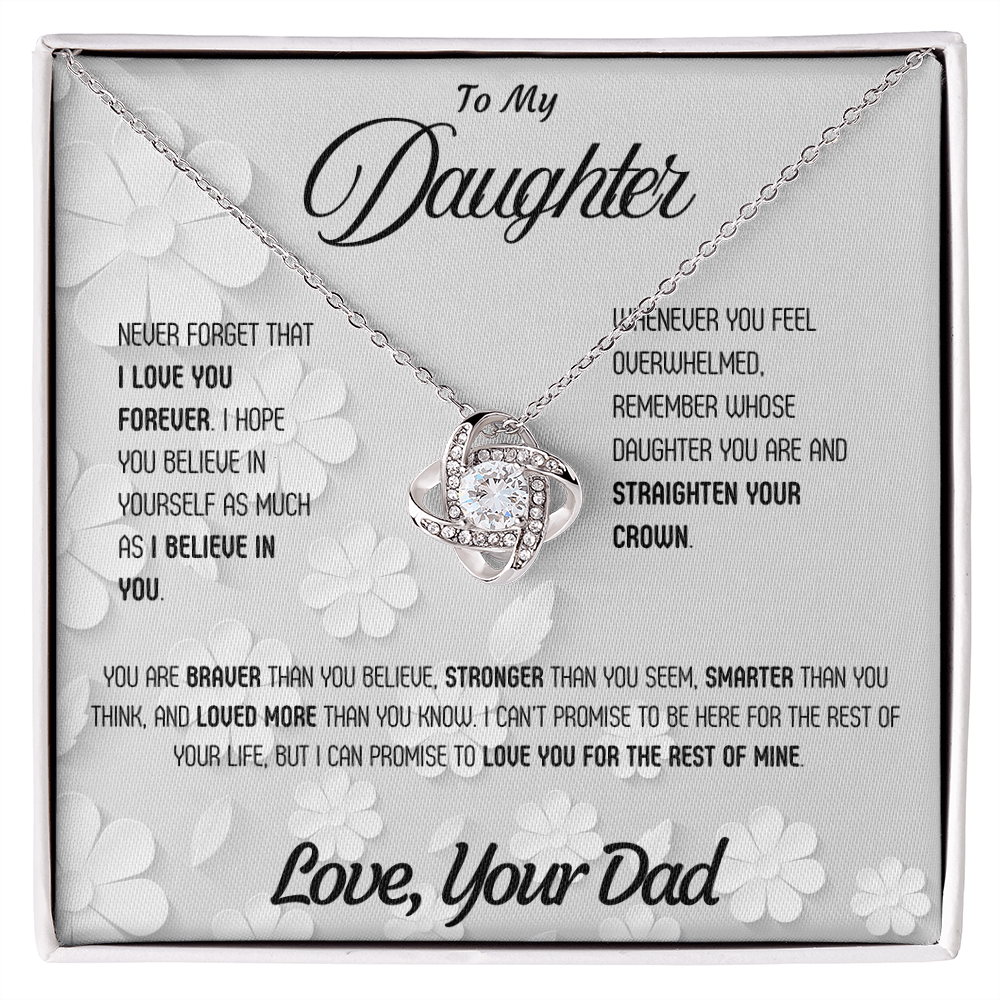 Love Message Necklace for Daughter – Thoughtful Gift from Parents | Birthday, Graduation, or Christmas Jewelry