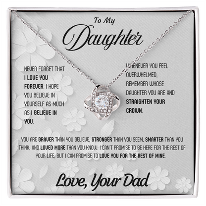 Love Message Necklace for Daughter – Thoughtful Gift from Parents | Birthday, Graduation, or Christmas Jewelry