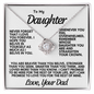 To My Daughter – Love Knot Necklace with Heartfelt Message from Dad