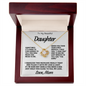 To My Daughter – Love Knot Necklace with Heartfelt Message from Mom