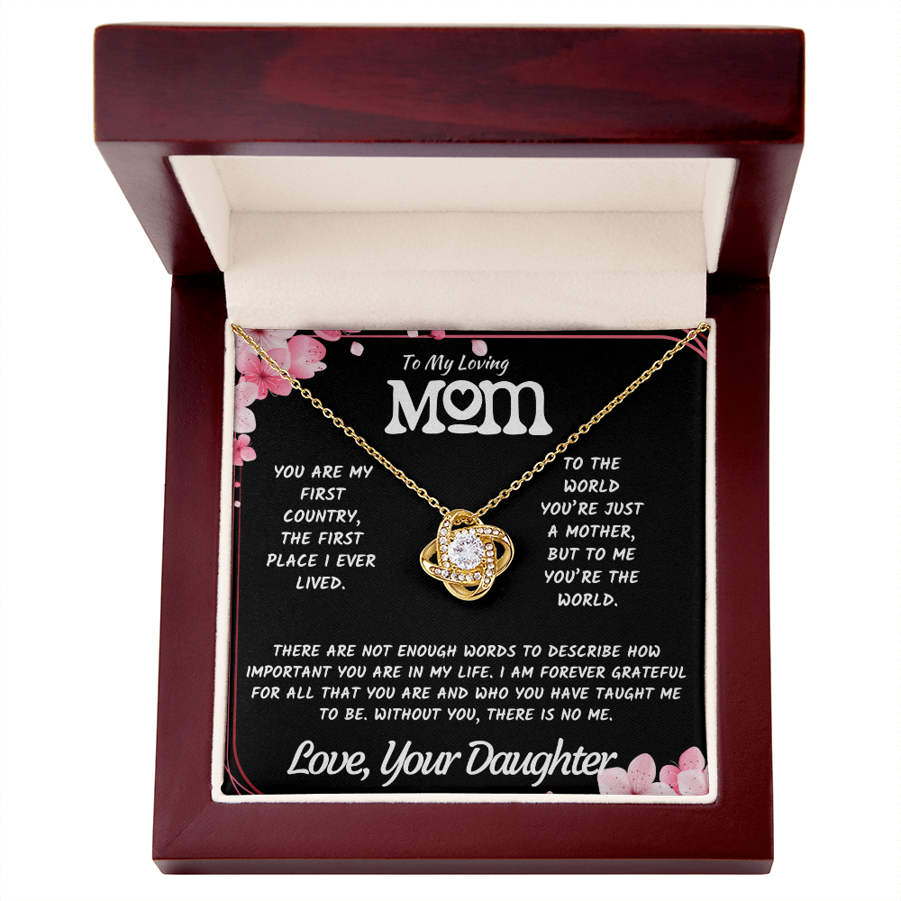 To My Mother Necklace from Daughter – Elegant Jewelry Gift with Heartfelt Love Message Card