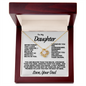 To My Daughter – Love Knot Necklace with Heartfelt Message from Dad