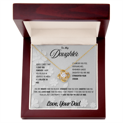 Love Message Necklace for Daughter – Thoughtful Gift from Parents | Birthday, Graduation, or Christmas Jewelry