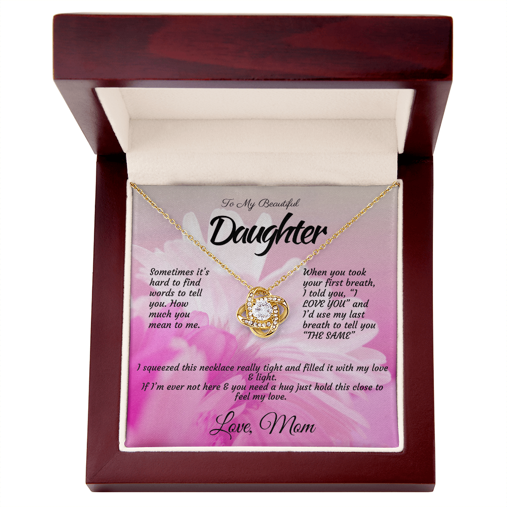 To My Daughter – Elegant Necklace with Inspirational Love Message | Perfect Gift for Any Occasion