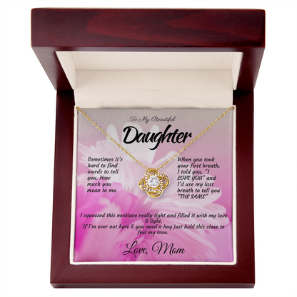 To My Daughter – Elegant Necklace with Inspirational Love Message | Perfect Gift for Any Occasion