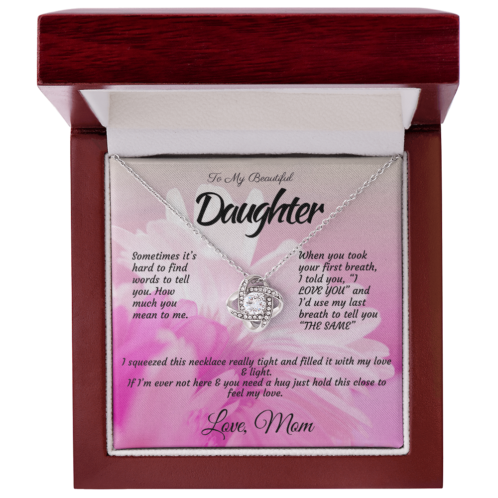 To My Daughter – Elegant Necklace with Inspirational Love Message | Perfect Gift for Any Occasion