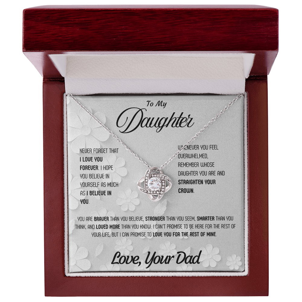 Love Message Necklace for Daughter – Thoughtful Gift from Parents | Birthday, Graduation, or Christmas Jewelry