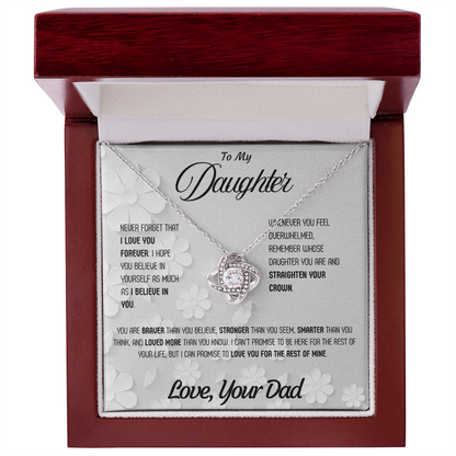 Love Message Necklace for Daughter – Thoughtful Gift from Parents | Birthday, Graduation, or Christmas Jewelry