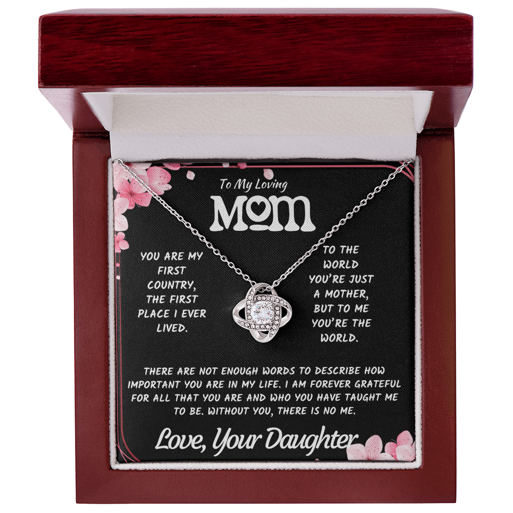 To My Mother Necklace from Daughter – Elegant Jewelry Gift with Heartfelt Love Message Card