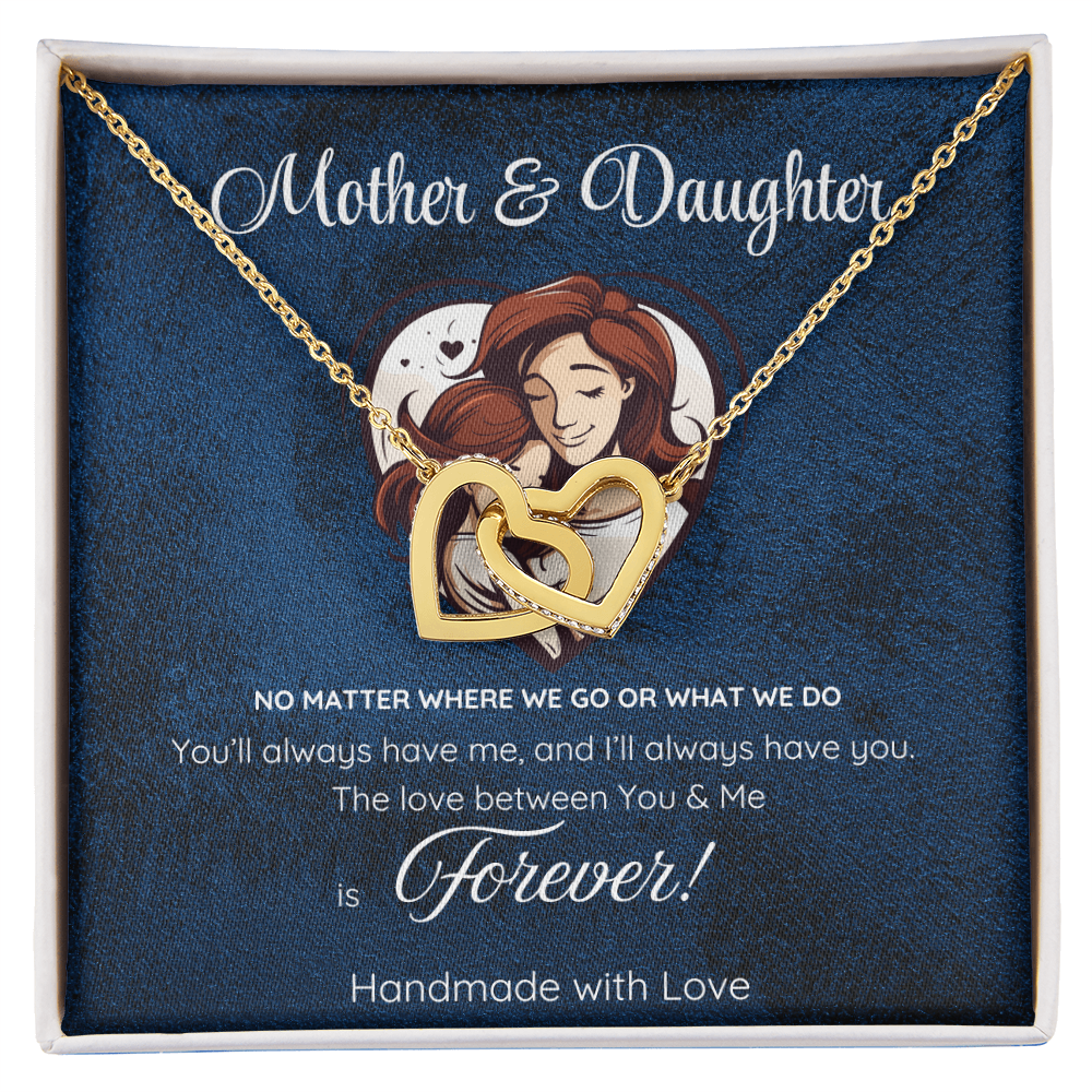 Love Between Mother and Daughter Necklace – Elegant Jewelry Gift with Touching Message Card