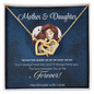 Love Between Mother and Daughter Necklace – Elegant Jewelry Gift with Touching Message Card