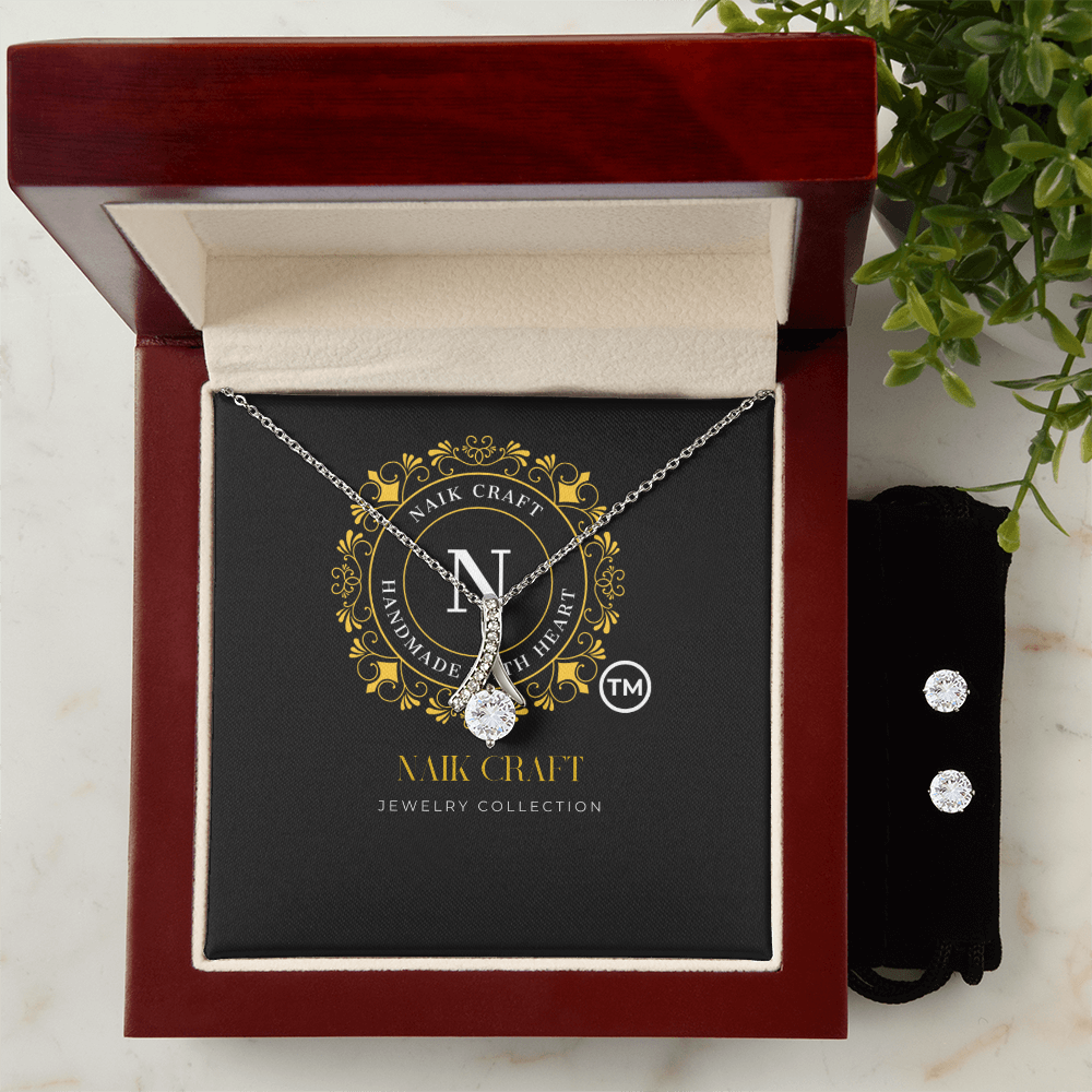 Dazzling Alluring Beauty Necklace & Earring Set – Perfect Fashion Jewelry Gift for Her