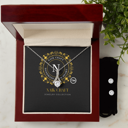 Dazzling Alluring Beauty Necklace & Earring Set – Perfect Fashion Jewelry Gift for Her