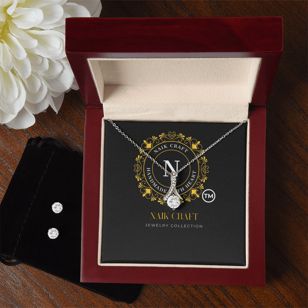 Dazzling Alluring Beauty Necklace & Earring Set – Perfect Fashion Jewelry Gift for Her