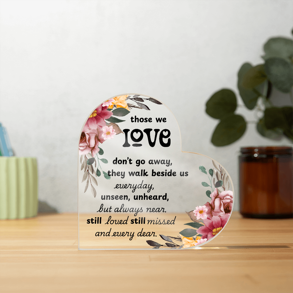 Emotional Gift of Love – Beautiful Message to Touch Their Heart | Heart Shaped Acrylic Plaque