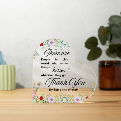 Heartfelt Thanks: A Gift for You | Heart Shaped Acrylic Gift