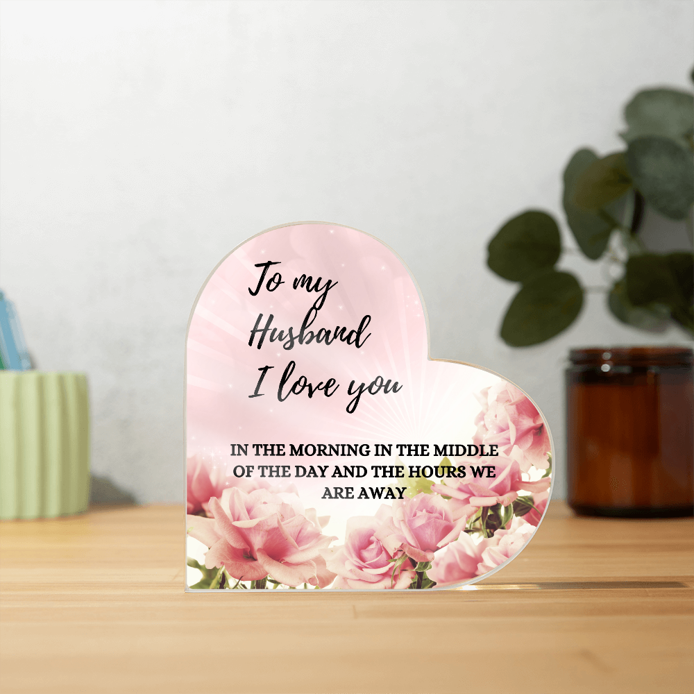 Heartfelt Love Notes for Husband: The Perfect Romantic Gift Idea | Heart Shaped Acrylic Gift