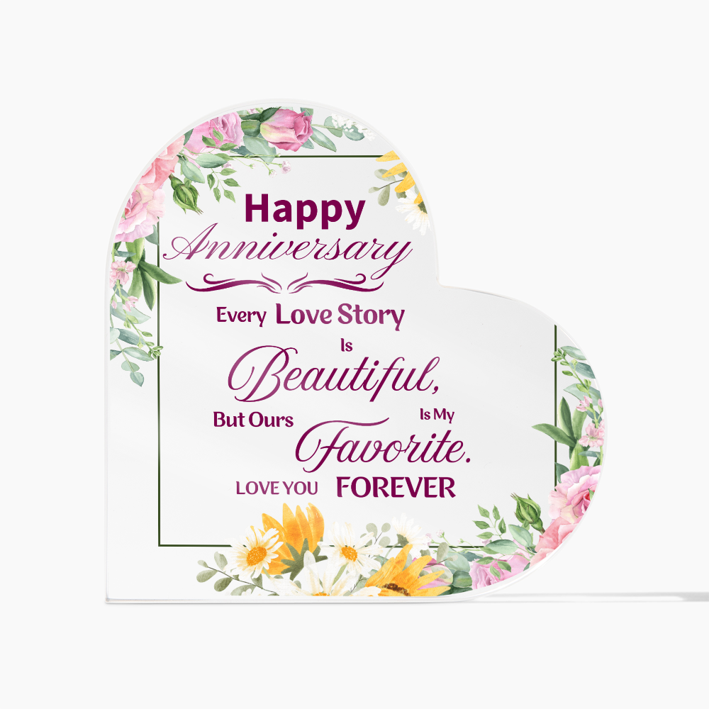 Anniversary Gift with Heartfelt Message – Perfect Way to Say ‘I Love You | Heart Shaped Acrylic Gift