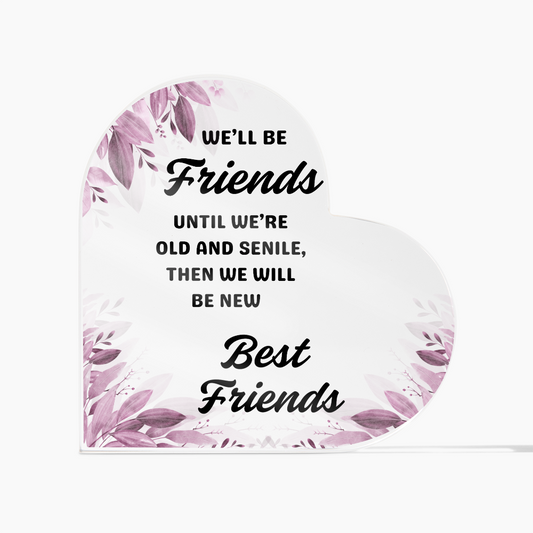 With Love, From One Friend to Another | Heart Shaped Acrylic Gift