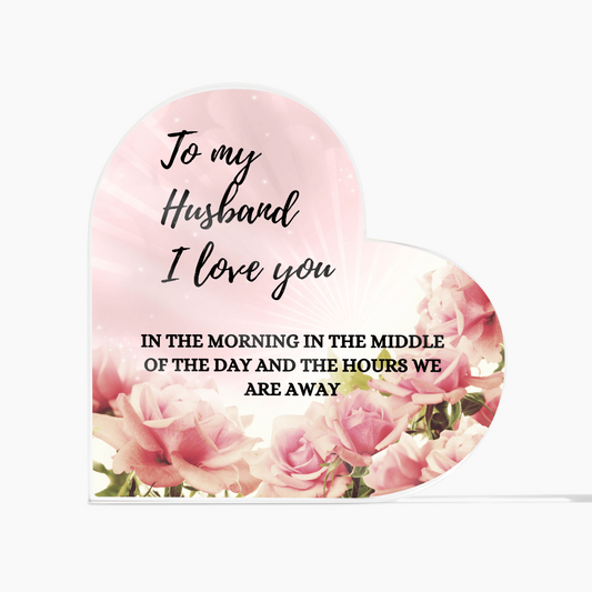 Heartfelt Love Notes for Husband: The Perfect Romantic Gift Idea | Heart Shaped Acrylic Gift