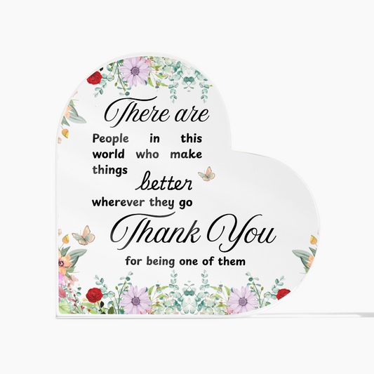 Heartfelt Thanks: A Gift for You | Heart Shaped Acrylic Gift