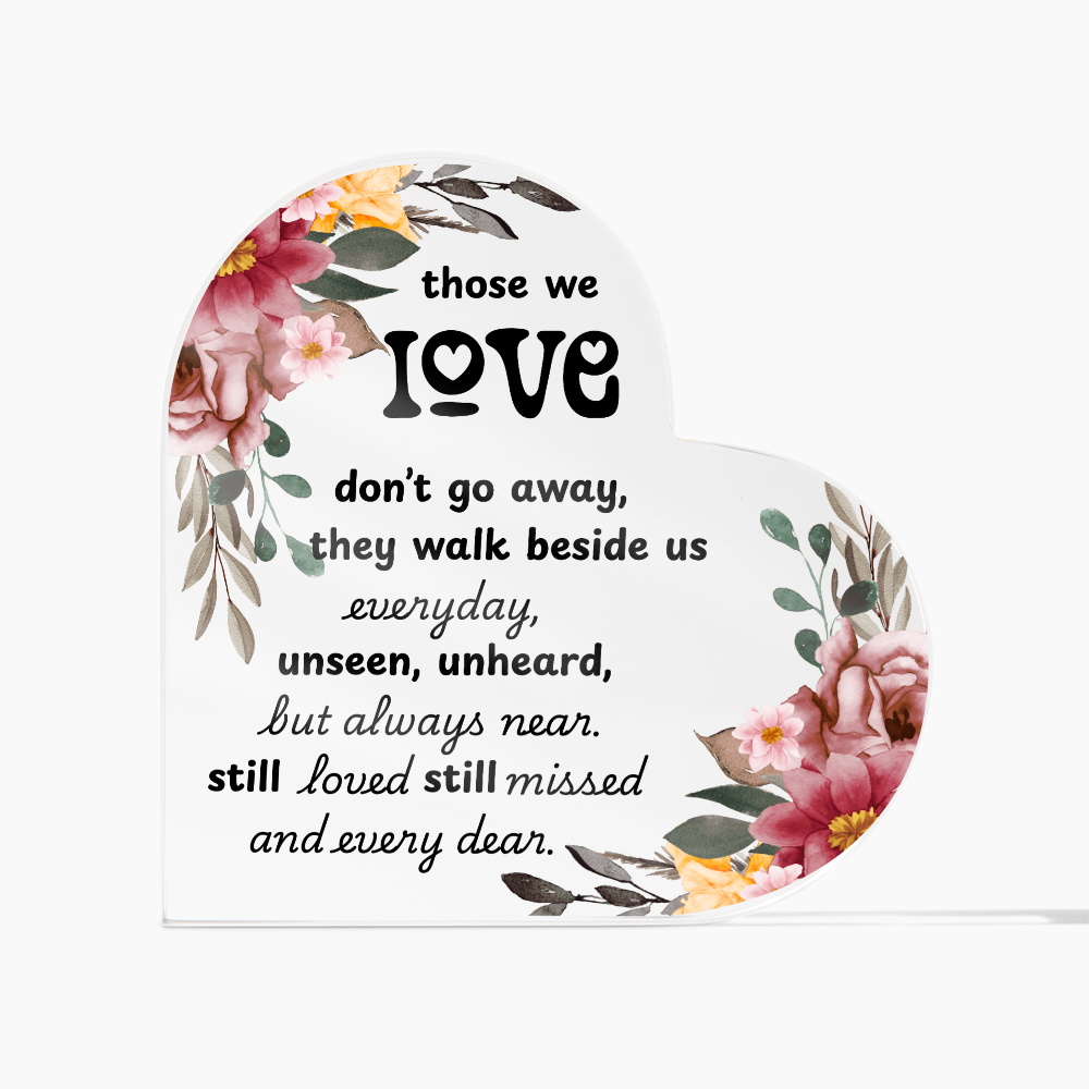 Emotional Gift of Love – Beautiful Message to Touch Their Heart | Heart Shaped Acrylic Plaque
