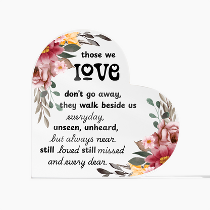 Emotional Gift of Love – Beautiful Message to Touch Their Heart | Heart Shaped Acrylic Plaque
