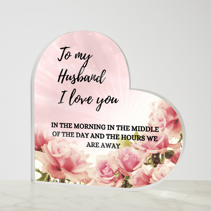 Heartfelt Love Notes for Husband: The Perfect Romantic Gift Idea | Heart Shaped Acrylic Gift