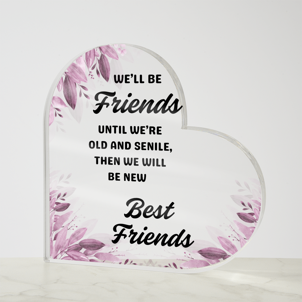 With Love, From One Friend to Another | Heart Shaped Acrylic Gift