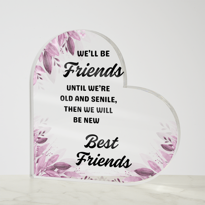 With Love, From One Friend to Another | Heart Shaped Acrylic Gift