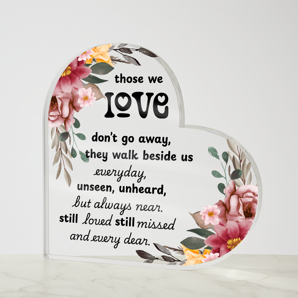Emotional Gift of Love – Beautiful Message to Touch Their Heart | Heart Shaped Acrylic Plaque