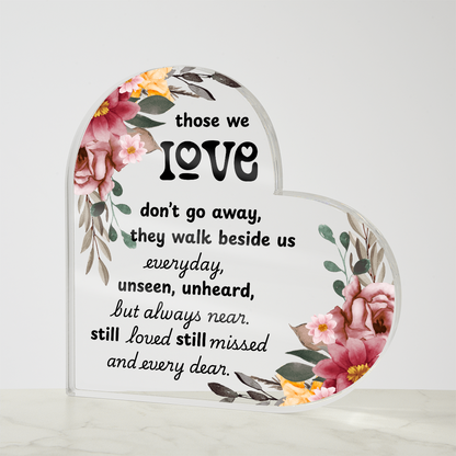 Emotional Gift of Love – Beautiful Message to Touch Their Heart | Heart Shaped Acrylic Plaque