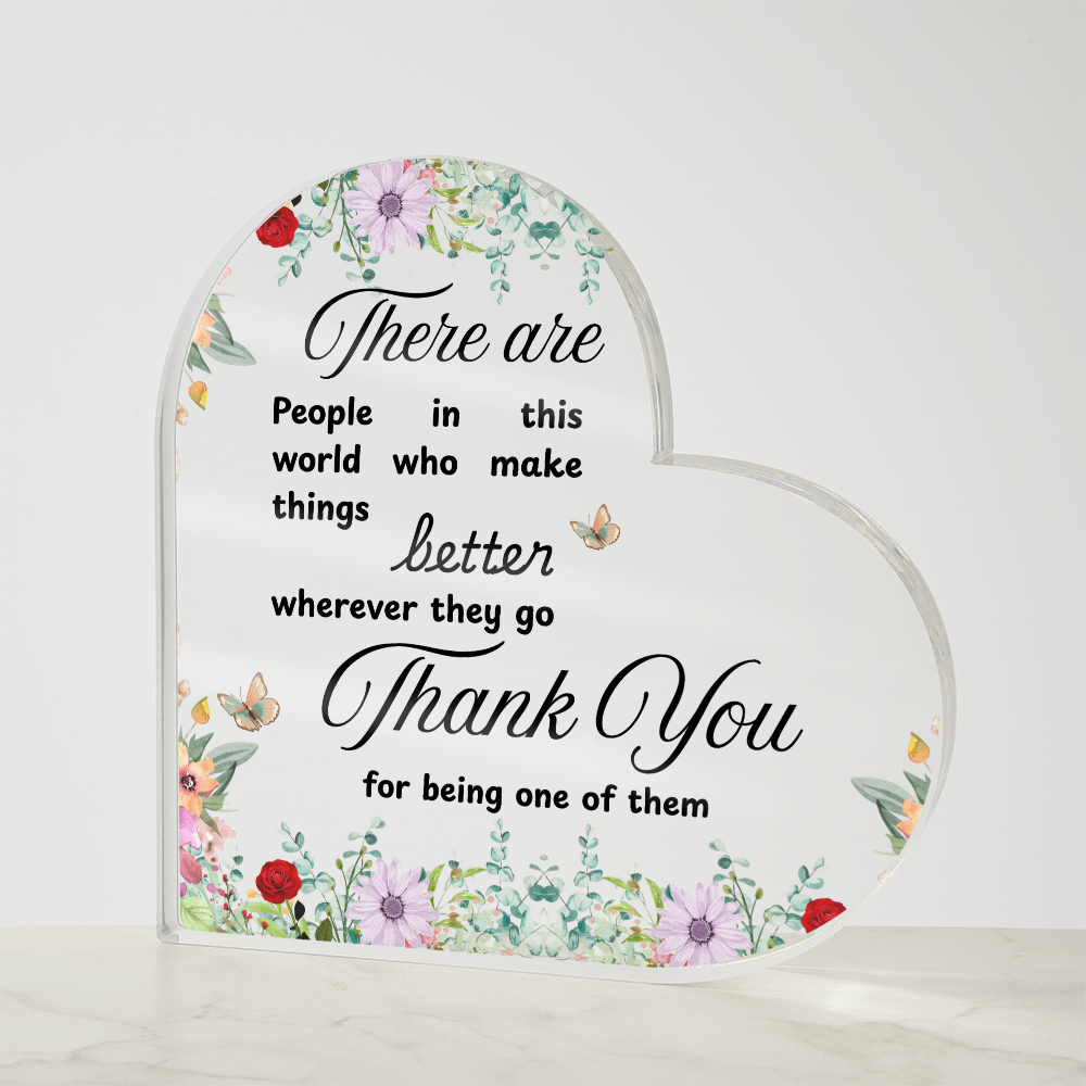 Heartfelt Thanks: A Gift for You | Heart Shaped Acrylic Gift