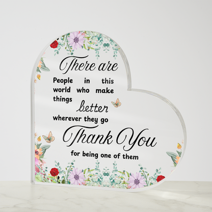 Heartfelt Thanks: A Gift for You | Heart Shaped Acrylic Gift