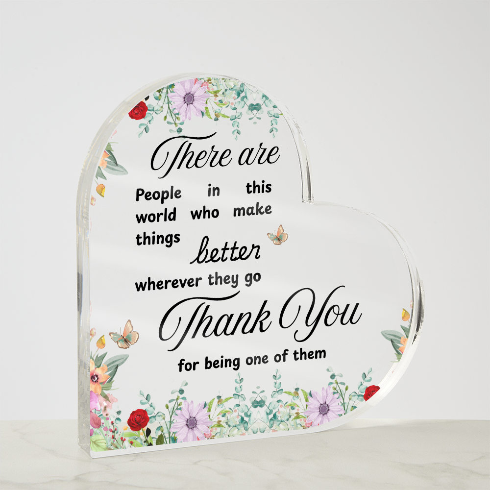 Heartfelt Thanks: A Gift for You | Heart Shaped Acrylic Gift