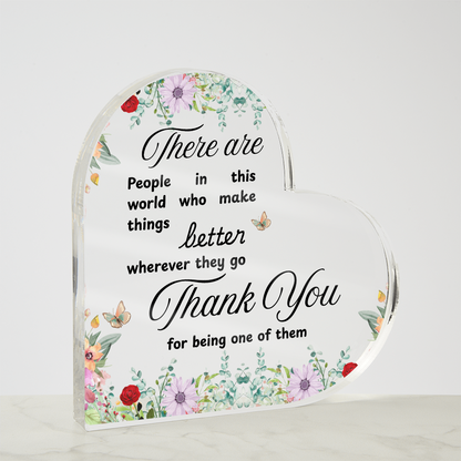 Heartfelt Thanks: A Gift for You | Heart Shaped Acrylic Gift